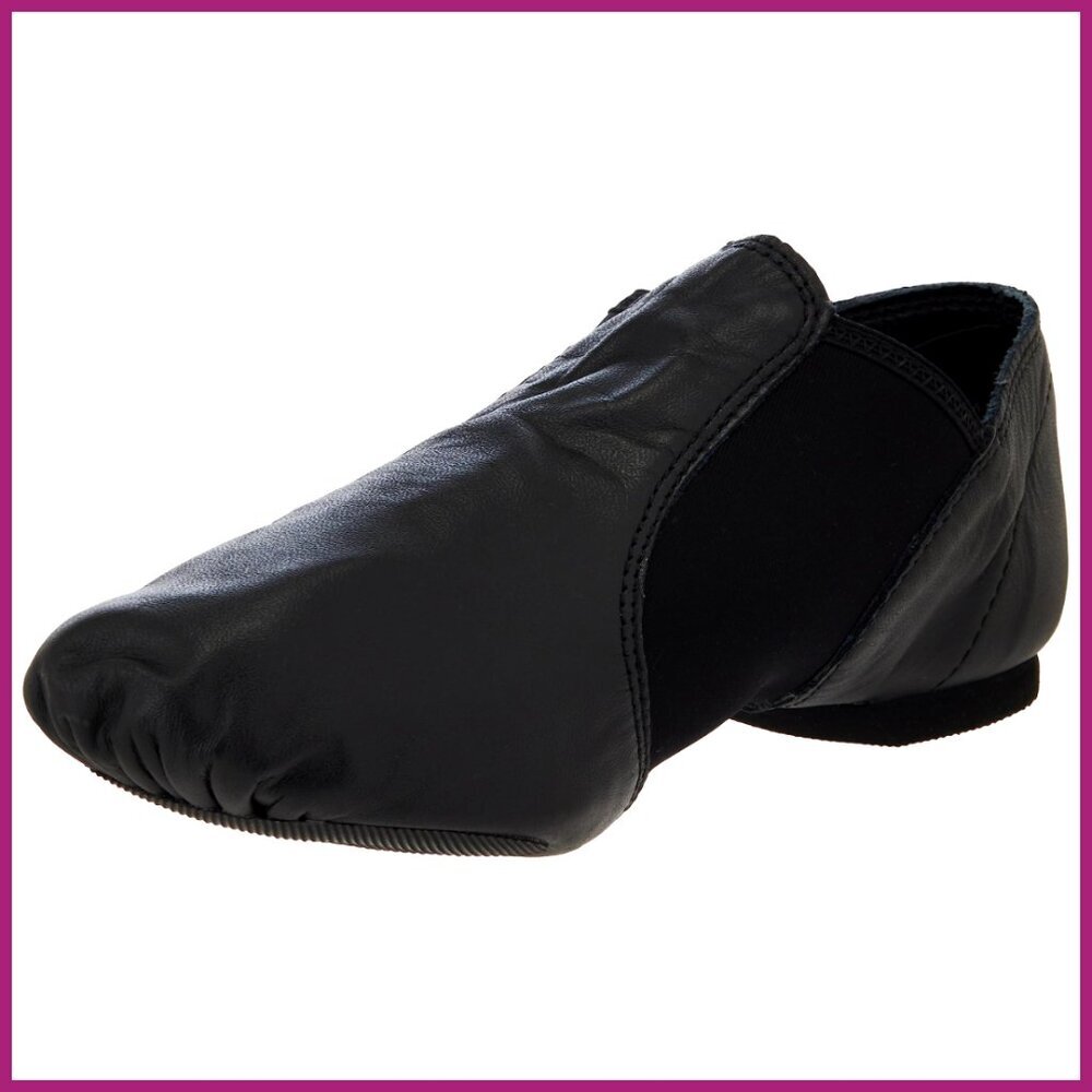 Slip-On Jazz Shoes with Neoprene Arch and Leather Upper